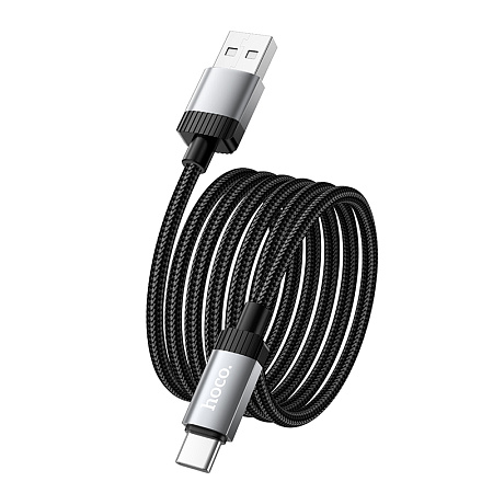 USB Кабель Type-C, HOCO, X117, 1 метр, цвет черный, ток до 3А