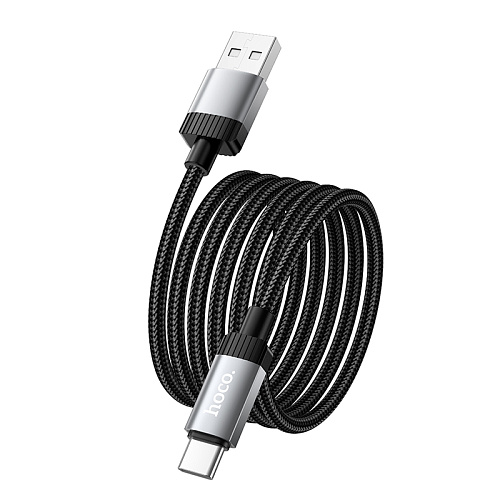 USB Кабель Type-C, HOCO, X117, 1 метр, цвет черный, ток до 3А