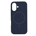 Чехол-накладка для iPhone 16, Silicon Case, магнитный (MagSafe), без лого, X-CASE, синий