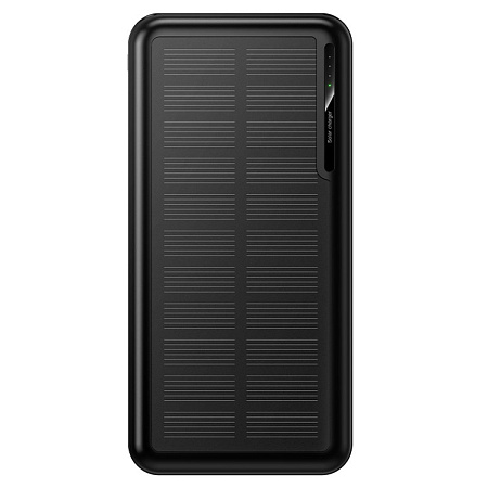 Универсальный Доп. Аккумулятор 20000mAh, J176A, HOCO, выход: 2 USB (2A), с солнечной батареей, черный