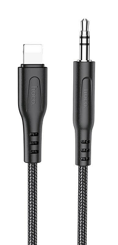 AUX Audio кабель 3,5 мм на Lightning, UPA18, HOCO, черный