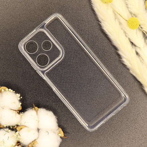 Чехол силиконовый для Infinix Hot 30i, с защитой камеры, X-CASE, прозрачный