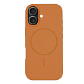 Чехол-накладка для iPhone 17, Silicon Case, магнитный (MagSafe), без лого, X-CASE, оранжевый