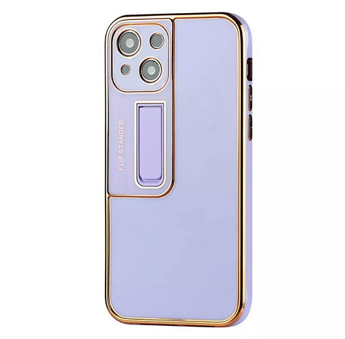 Чехол силиконовый для iPhone 13 mini (5.4), глянцевый с подставкой, X-CASE, сиреневый