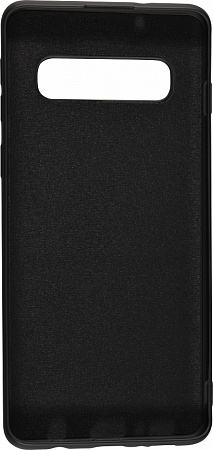 Чехол силиконовый для Samsung SM-G973, Galaxy S10, с микрофиброй внутри, X-CASE, черный