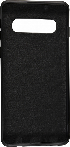 Чехол силиконовый для Samsung SM-G973, Galaxy S10, с микрофиброй внутри, X-CASE, черный