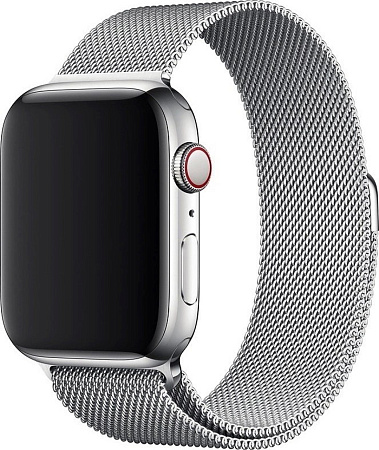 Ремешок на руку для Apple Watch 42/44/45/49 мм, Milanese loop, серый