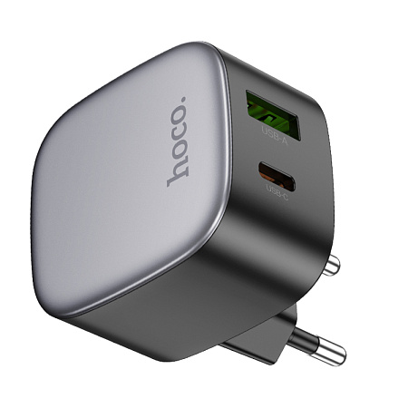 Сетевое зарядное устройство, 1 PD 20W + 1 USB 3.0 QC (CS32A), HOCO, черный
