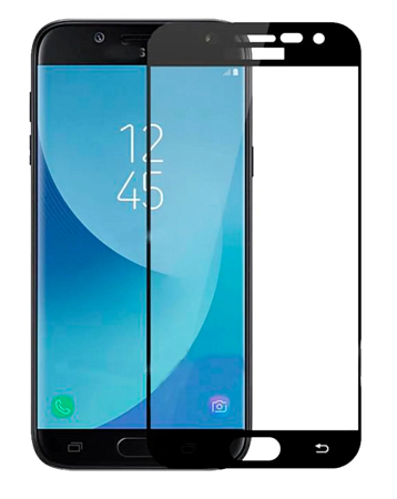 Защитное стекло на Samsung J530F, Galaxy J5 (2017), 3D, с загибом, черный, X-CASE