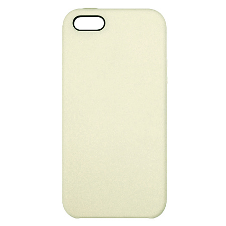 Чехол - накладка для iPhone 5/5S/5SE, Silicon Case, бежевый