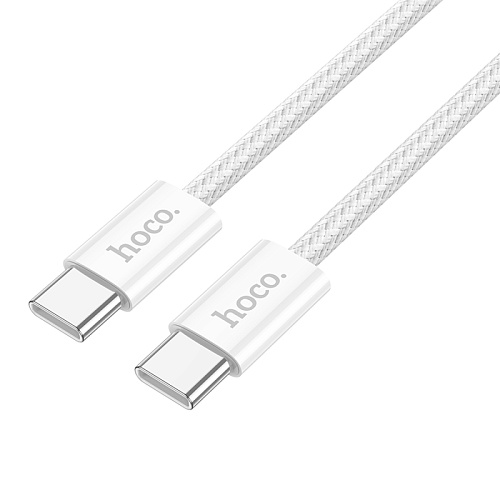Кабель Type-C на Type-C, HOCO, X104, 1м, 60W, белый