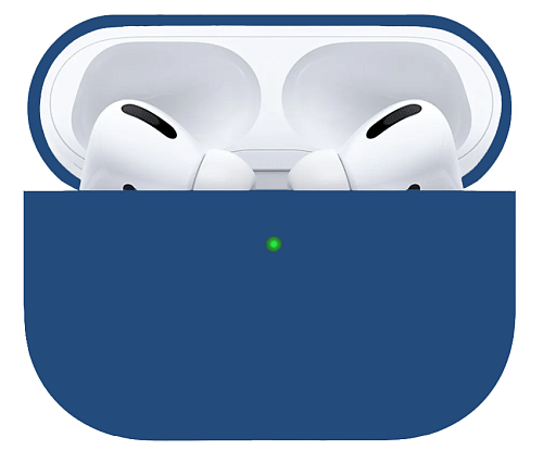 Чехол силиконовый для Airpods Pro/Pro 2, X-CASE, синий (Midnight Blue)