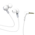 Проводные наушники M86, Oceanic universal earphones, HOCO, вакуумные с микрофоном, белые
