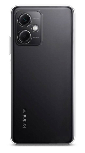 Чехол силиконовый для Xiaomi Redmi Note 12 (5G)/Poco X5 (5G), c защитой камеры, X-CASE, прозрачный