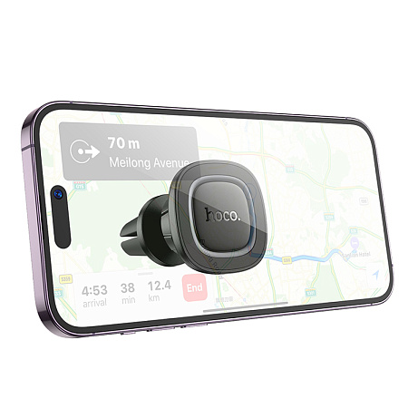 Держатель автомобильный на решетку магнитный, H72, HOCO, серый