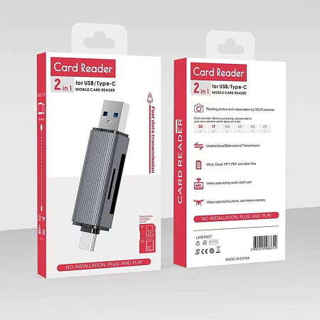  USB 3.0/Type-C  micro SD+SD, 