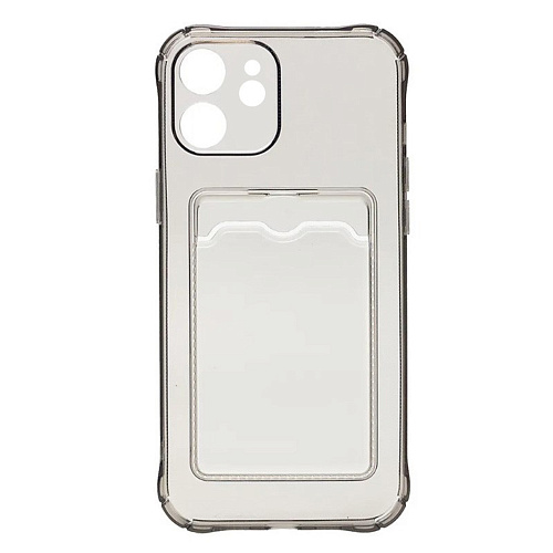 Чехол силиконовый для iPhone 11 (6.1), с карманом для карты, с защитой камеры, X-CASE, затемненный