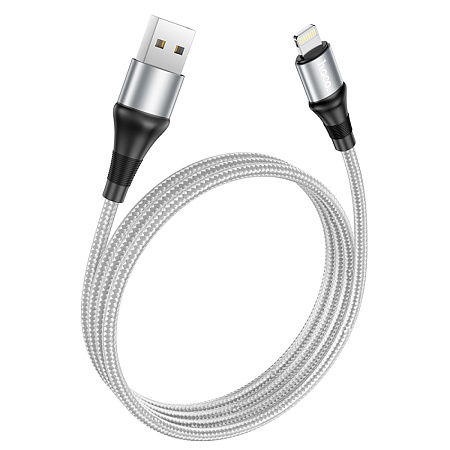 USB дата кабель Lightning, HOCO, X50, серый