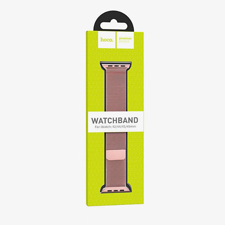 Ремешок на руку для Apple Watch 38/40/41/42 мм, HOCO, WA03, Milanese loop, розовое золото