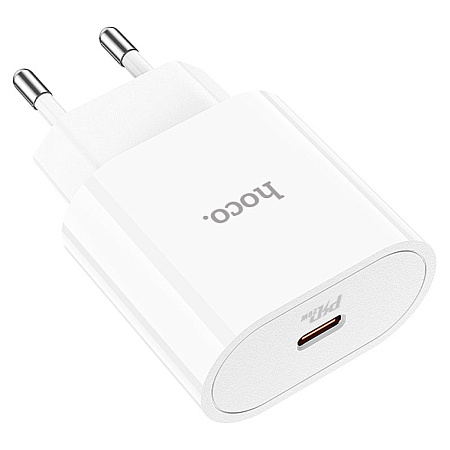 Сетевое зарядное устройство, 1 PD 20W (C94A), HOCO, белый