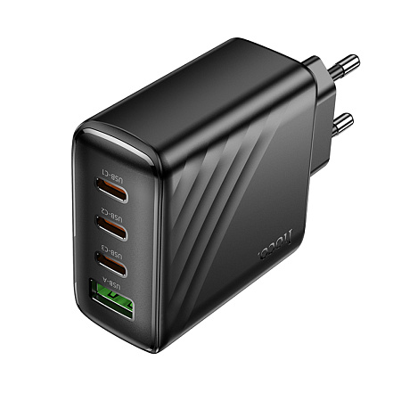 Сетевое зарядное устройство, 3 PD 67W + 1 USB 3.0 QC (CS27A), HOCO, черный