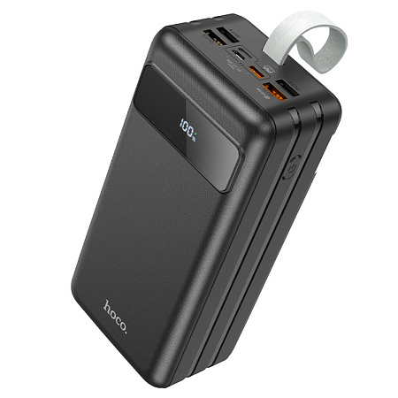Универсальный Доп. Аккумулятор 60000mAh, J86B, HOCO, выход 2 USB +1 PD (20W), вход Micro/Type-C, с дисплеем, черный