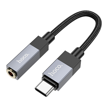 Переходник с Type-C на Jack 3.5мм, UPA32C, HOCO, цвет черный