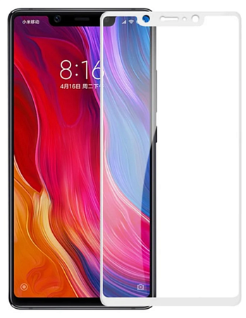 Защитное стекло на Xiaomi Mi 8 SE/7, Silk Screen 2.5D, белый, X-CASE