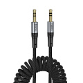 AUX Audio кабель 3,5 мм, UPA33, HOCO, витой, длина 1,5 метр, черный