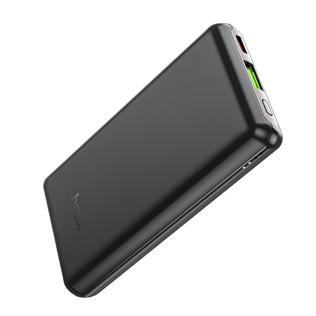 Универсальный Доп. Аккумулятор 10000mAh, Q7, HOCO, выход 1 USB (18W), 1 PD (20W), вход Type-C, черный
