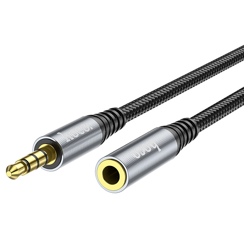 Удлинитель Jack 3.5 (1m), UPA20, HOCO, серый