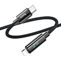 Кабель Lightning to Type-C (PD) с дисплеем, HOCO, U125, 1.2м, черный