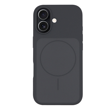 Чехол-накладка для iPhone 17, Silicon Case, магнитный (MagSafe), с дизайном, без лого, X-CASE, угольно-серый