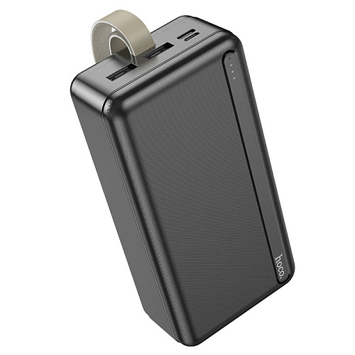 Универсальный Доп. Аккумулятор 30000mAh, J91B, HOCO,  выход 2 USB (2.1A), вход Micro/Type-C, черный