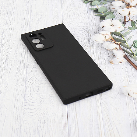 Чехол силиконовый для Samsung Galaxy Note 20 Ultra, с микрофиброй внутри, с защитой камеры, X-CASE, черный