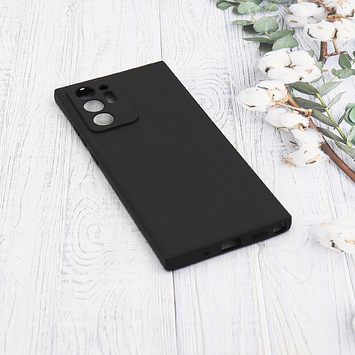 Чехол силиконовый для Samsung Galaxy Note 20 Ultra, с микрофиброй внутри, с защитой камеры, X-CASE, черный
