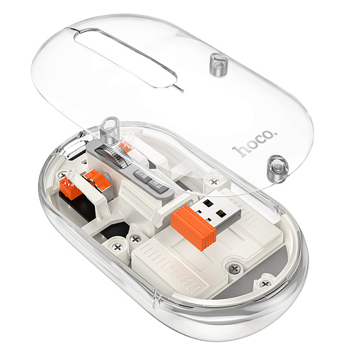 Беспроводная мышка со встроенным аккумулятором, GM35, HOCO, серый