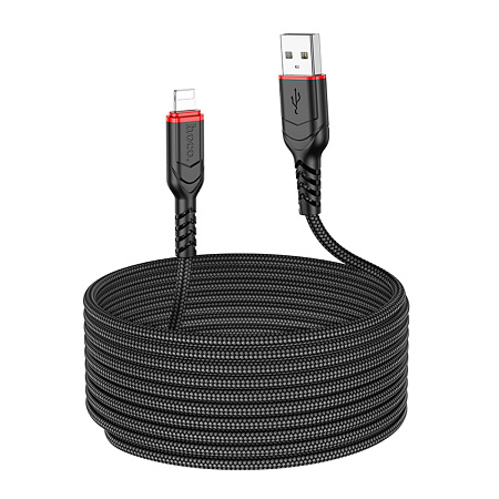 USB дата кабель Lightning, HOCO, X59, 3м, черный
