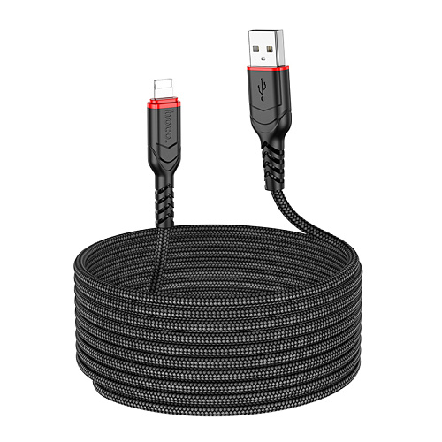 USB дата кабель Lightning, HOCO, X59, 3м, черный