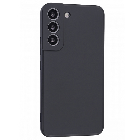 Чехол силиконовый для Samsung Galaxy S22, с микрофиброй внутри, с защитой камеры, X-CASE, черный