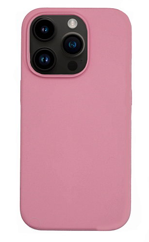 Чехол-накладка для iPhone 14 Pro, Silicon Case, без лого, бледно-розовый