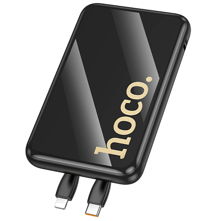 Универсальный Доп. Аккумулятор 10000mAh, Q37, HOCO, 1 USB (22.5W)+1 PD (20W)+Type-C+Lighting, черный