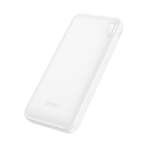 Универсальный Доп. Аккумулятор 10000mAh, J128, HOCO, выход: 2 USB (5V/2A), белый