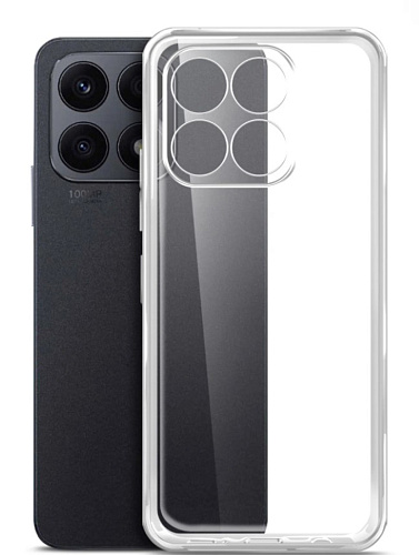 Чехол силиконовый для Honor X6/X8 (5G)/X8A, с защитой камеры, X-CASE, прозрачный