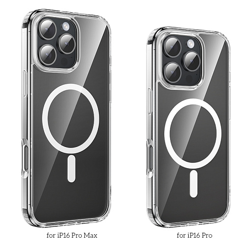 Чехол силиконовый для iPhone 16 Pro Max, Магнитный (MagSafe), HOCO, прозрачный