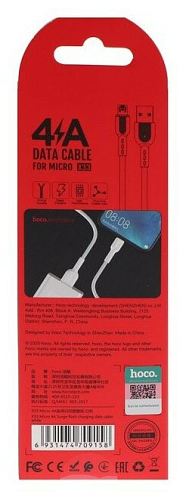 USB Кабель Micro, HOCO, X33, 4A Surge flash charging, белый