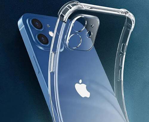 Чехол силиконовый для iPhone 11 (6.1), усиленные края, с защитой камеры, X-CASE, прозрачный