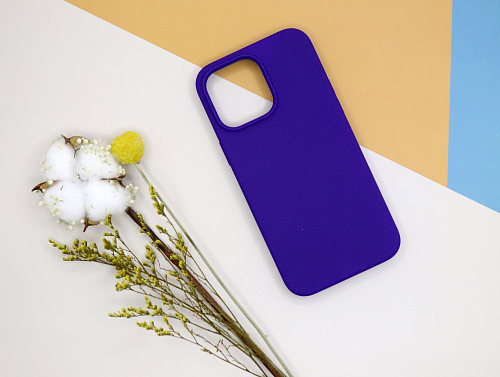 Чехол - накладка для iPhone 13 Pro Max, Silicon Case, без лого, индиго