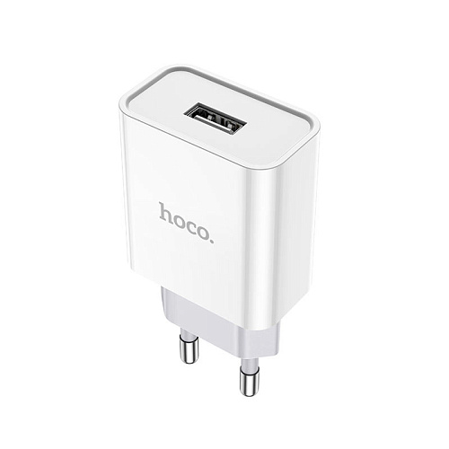 Сетевое зарядное устройство, 1 USB 2.1A (C81A), HOCO, Type-C, белый