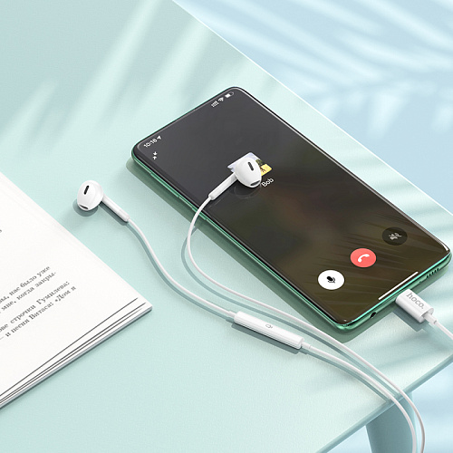 Проводные наушники M109, Type-C, Pure joy wire control earphones, HOCO, белый
